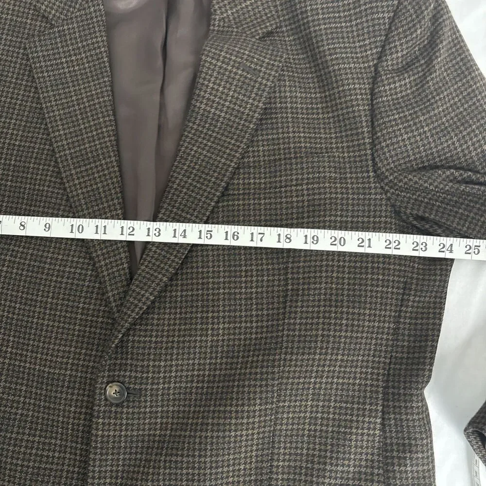 Jos. A Bank Signature Men Sport Jacket 2 button Wool Brown/Black 48L